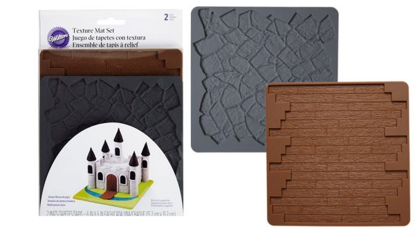 Silicone Texture Mat Set Stone/Wood by Wilton